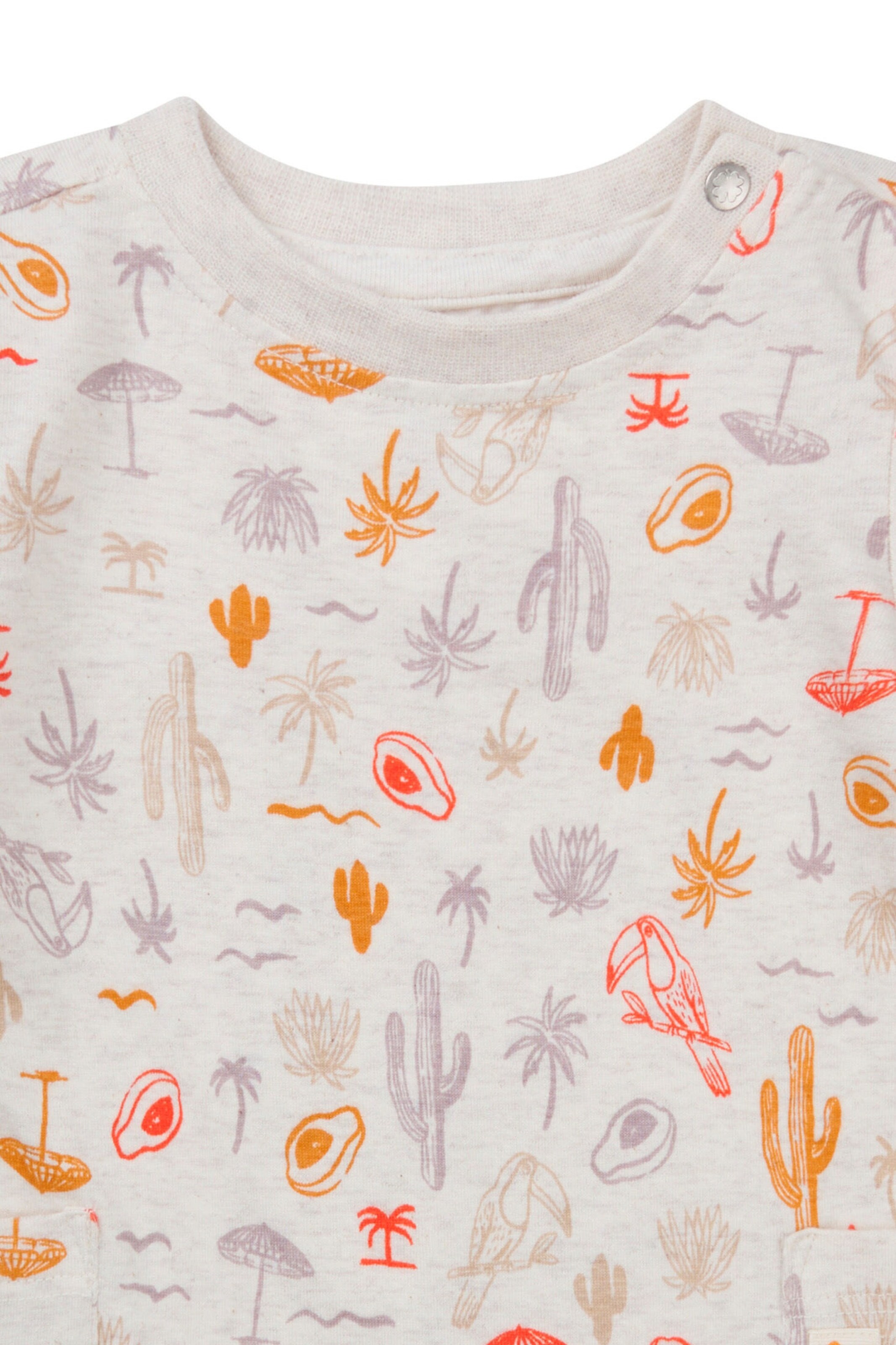 Noppies Baby Strampler Orebro Tropical pattern Off white