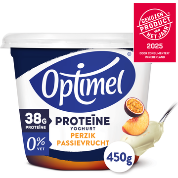 Optimel Proteïne Yoghurt Perzik Passievrucht 0% Vet