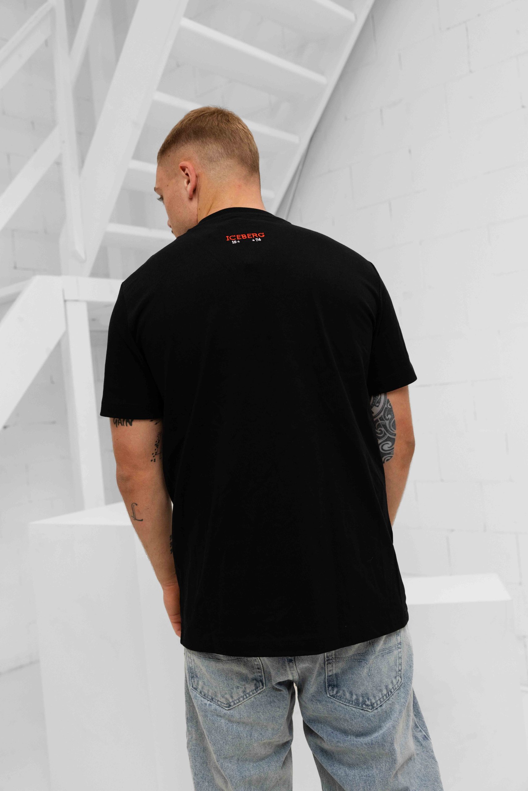 Iceberg 5D F042 Jersey T-Shirt Heren Zwart