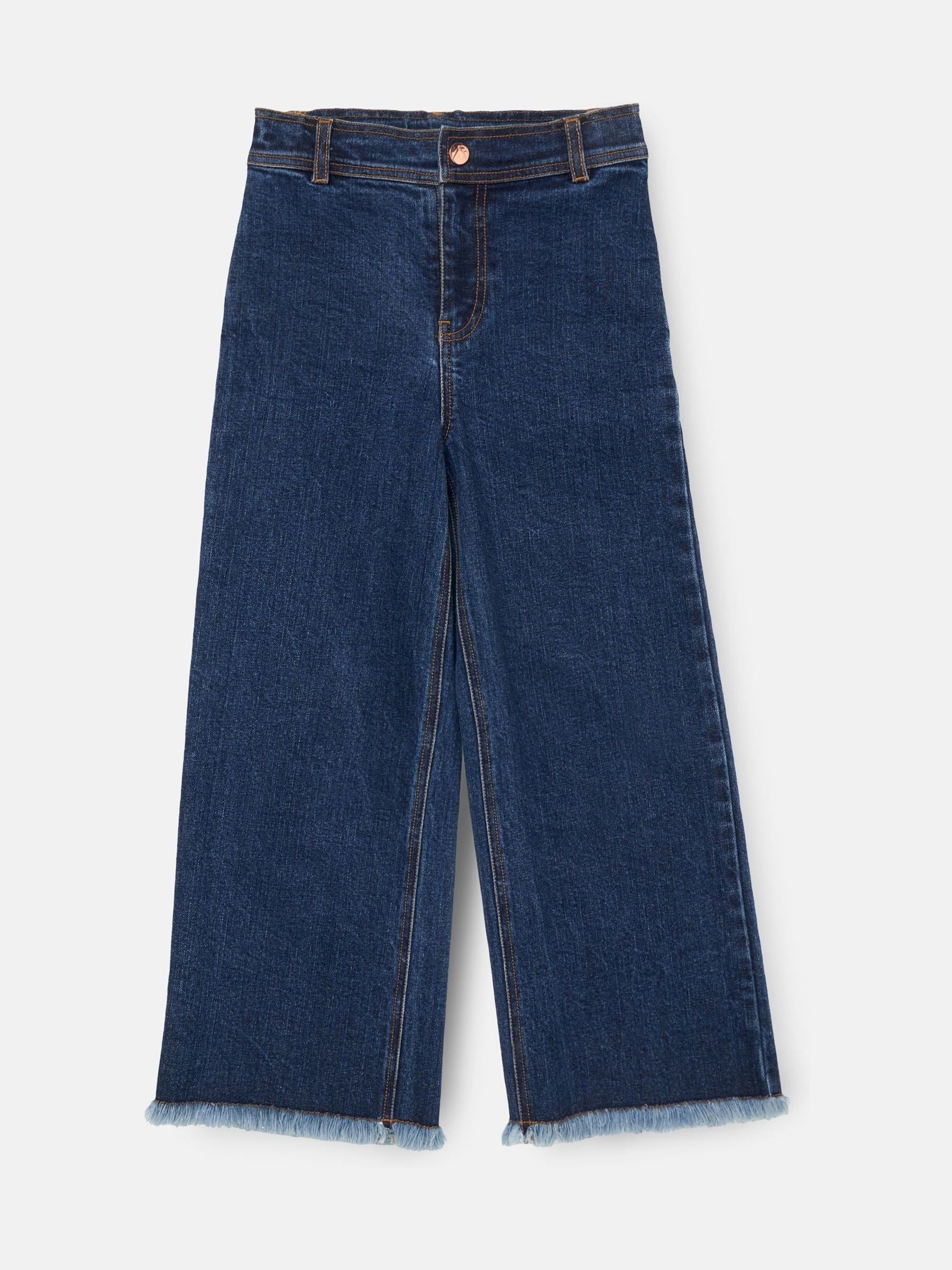 Angel & Rocket Paloma blauwe Cropped Jeans met hartzak