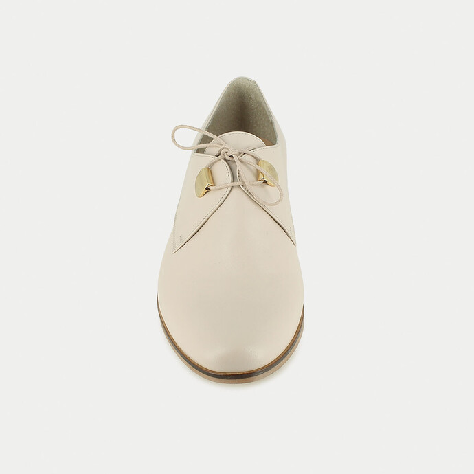 Derbies en cuir  nude à lacets