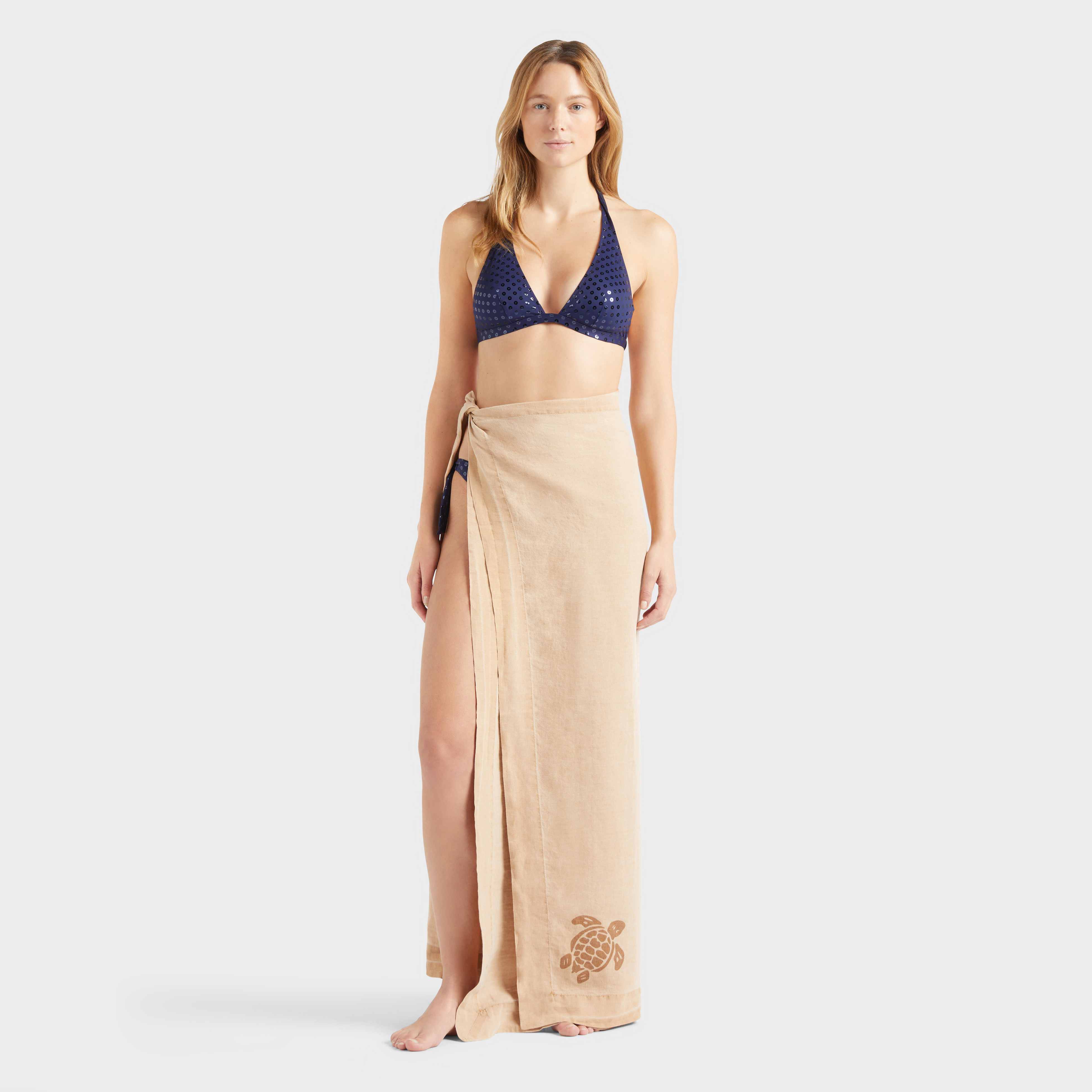 Bas de maillot de bain à nouer femme strass en relief