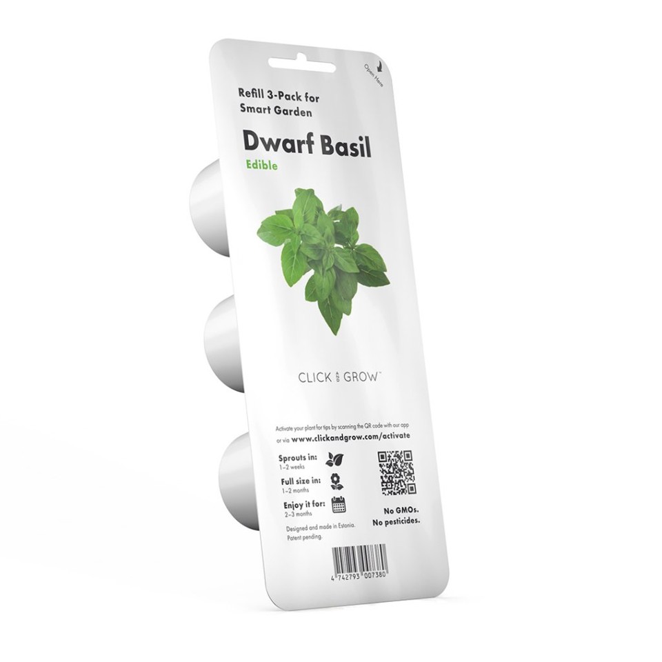Click and Grow - Smart Garden Refill 3-pak - dværgbasilikum