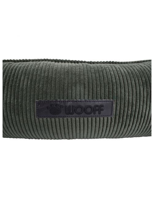 Wooff Cocoon Rib Velours Olijfgroen - Hondenmand