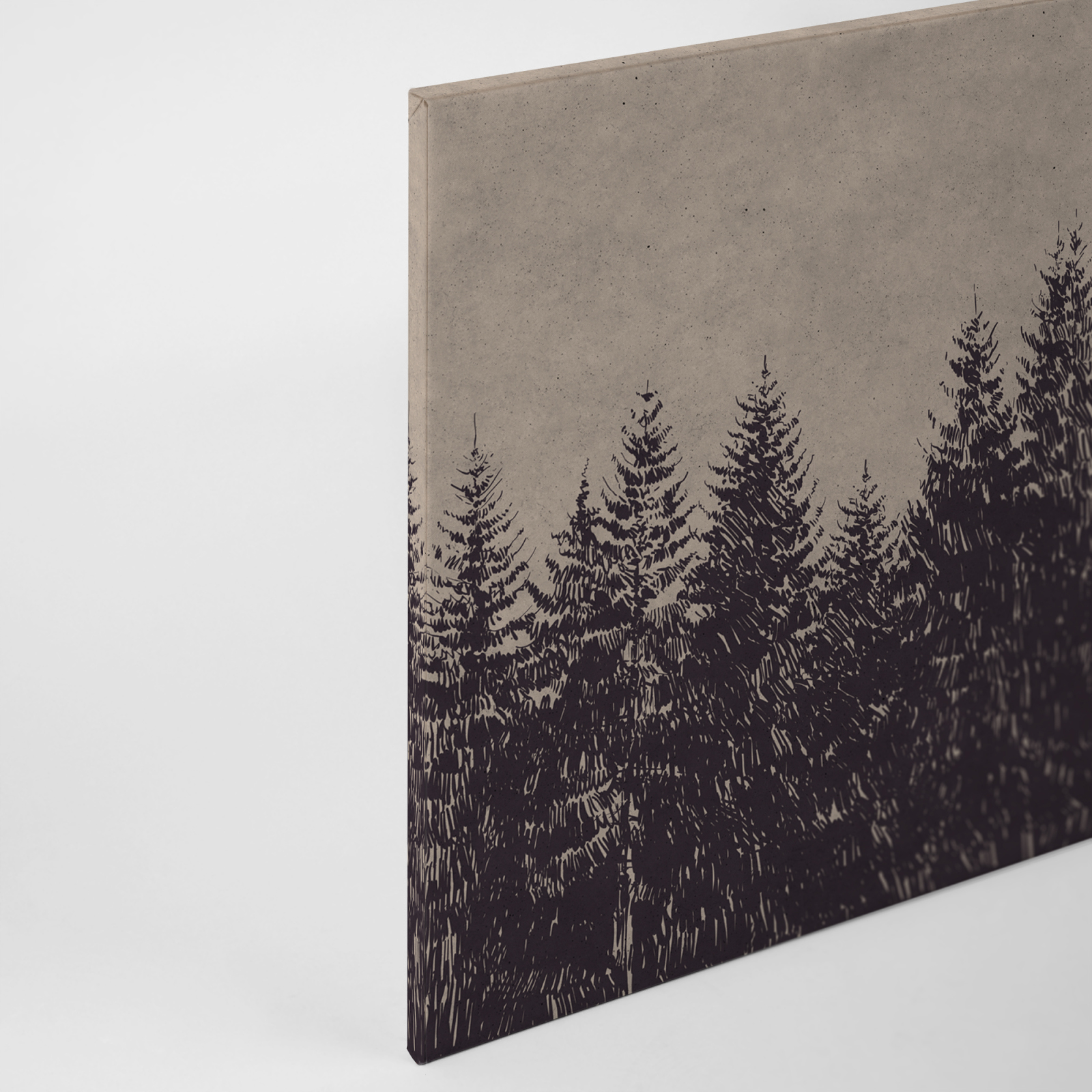 Leinwandbild SCHWARZWALD - beige-schwarz - 90x60 cm