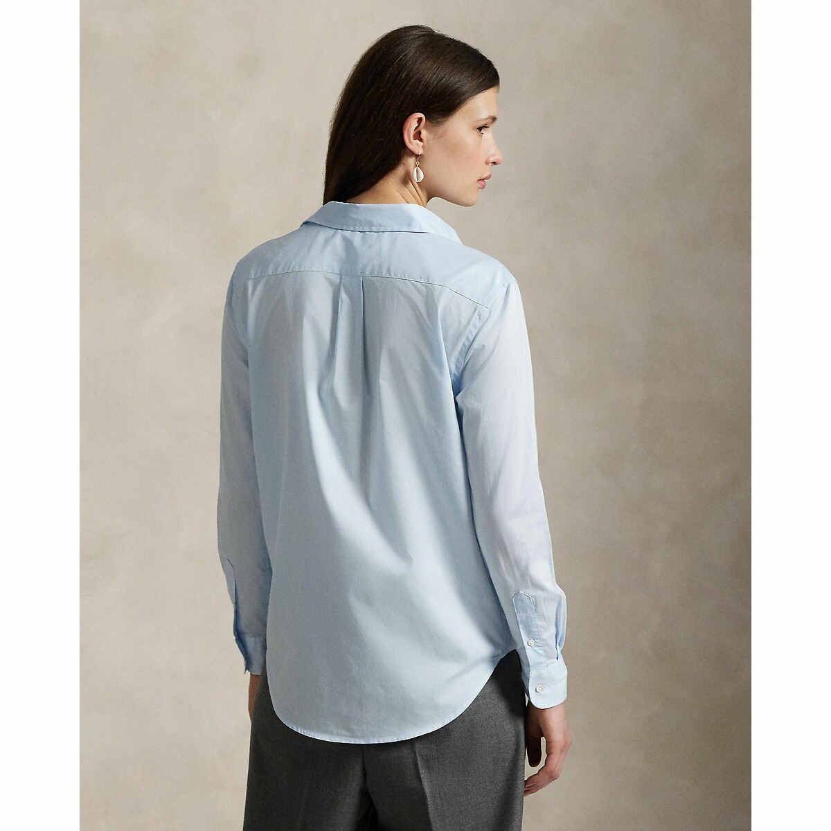 POLO RALPH LAUREN<br>Camisa reta de algodão