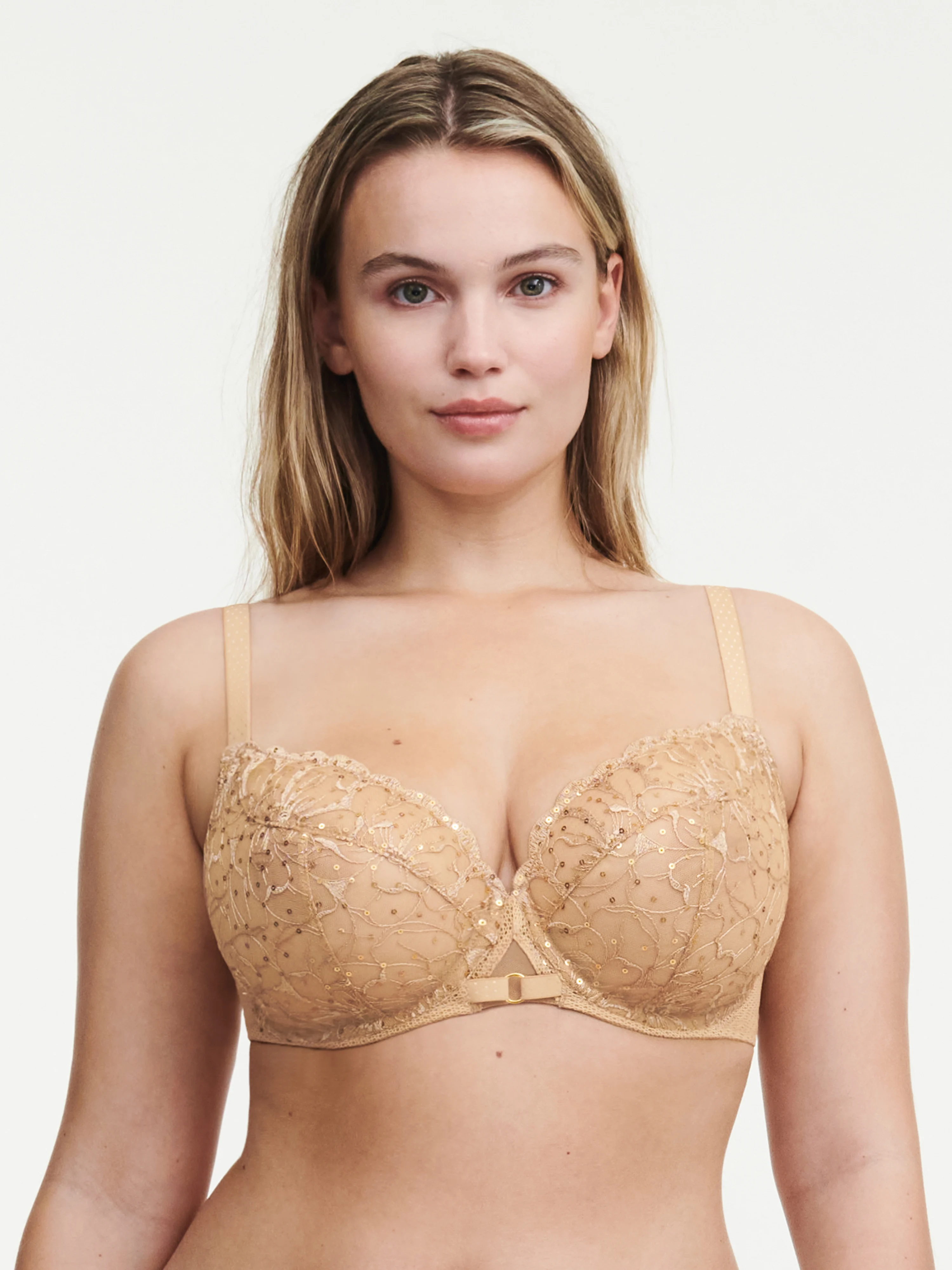 FLEURS SIGNATURE - Soutien-gorge emboîtant broderie florale | Marron