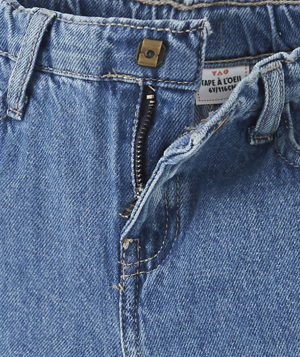 LE BERMUDA DROIT EN JEAN AUX POCHES CARGOS