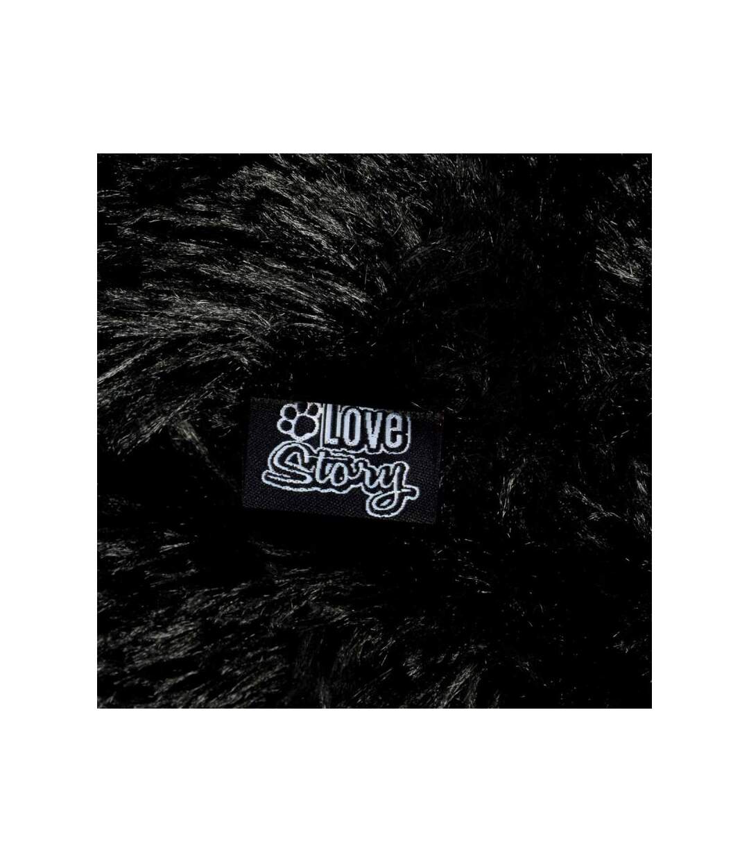 Paris Prix - Coussin Pour Chien & Chat fluffy 80cm Noir