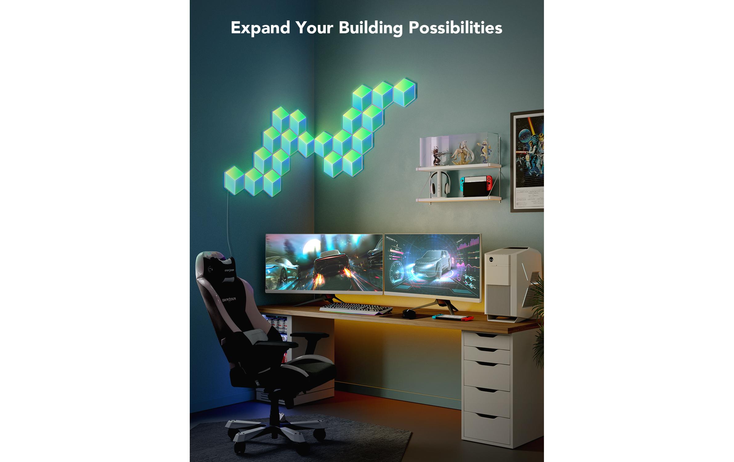 Panelleuchte Glide Hexa Pro, 10er, RGBIC<br>Light Panels