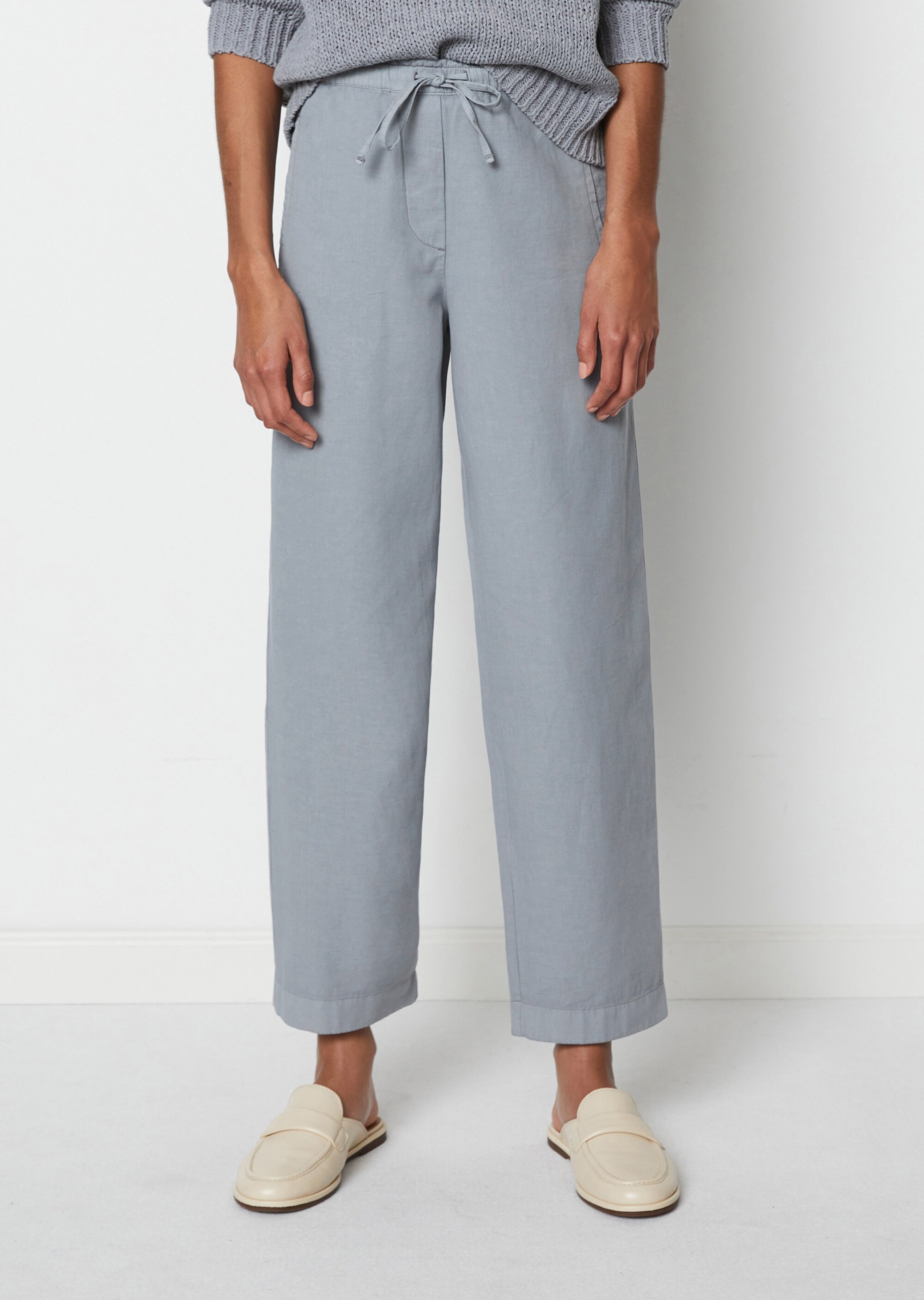 Joggpants taperedaus Organic-Cotton-Leinen-Mix