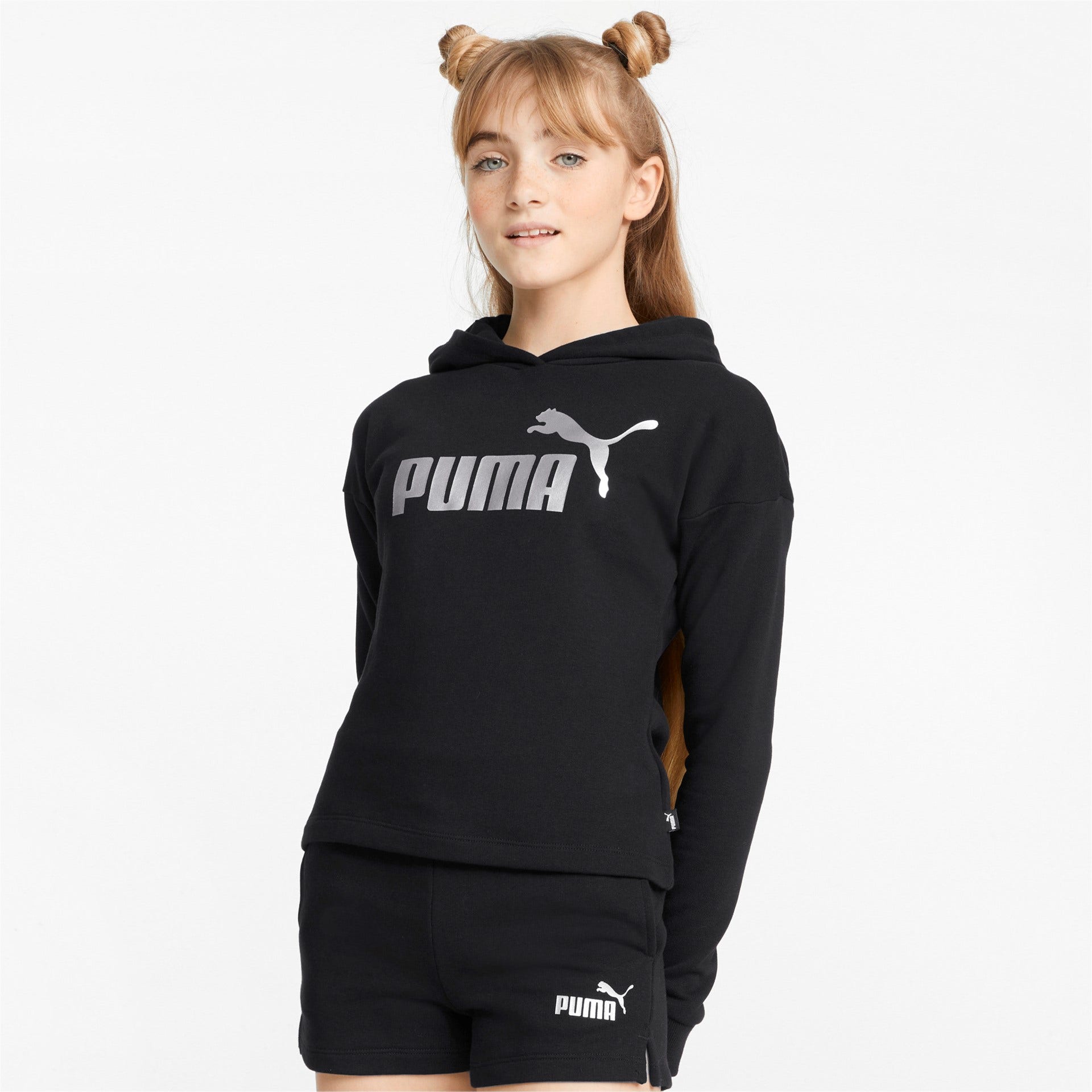 PUMA  ESS+ LOGO CROPPED HOODIE TR G