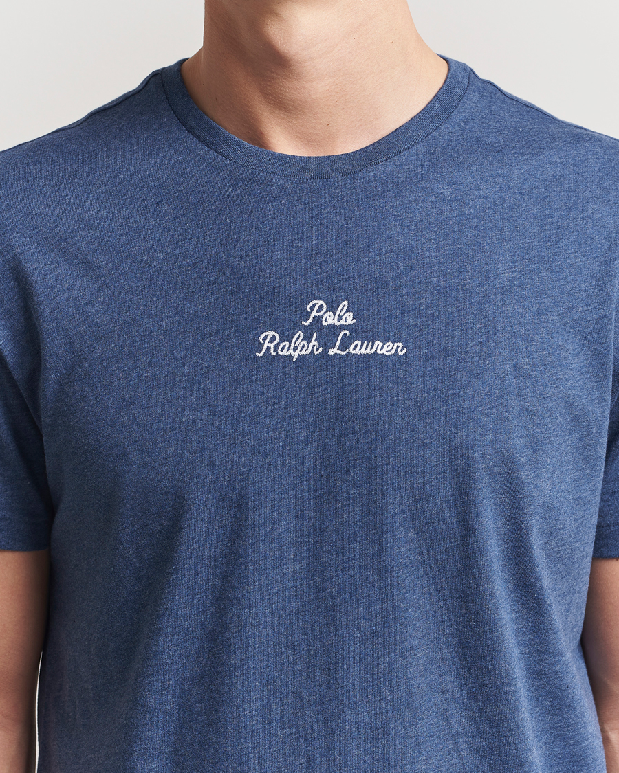 Polo Ralph Lauren Center Logo Crew Neck T-Shirt Derby Blue Heather
