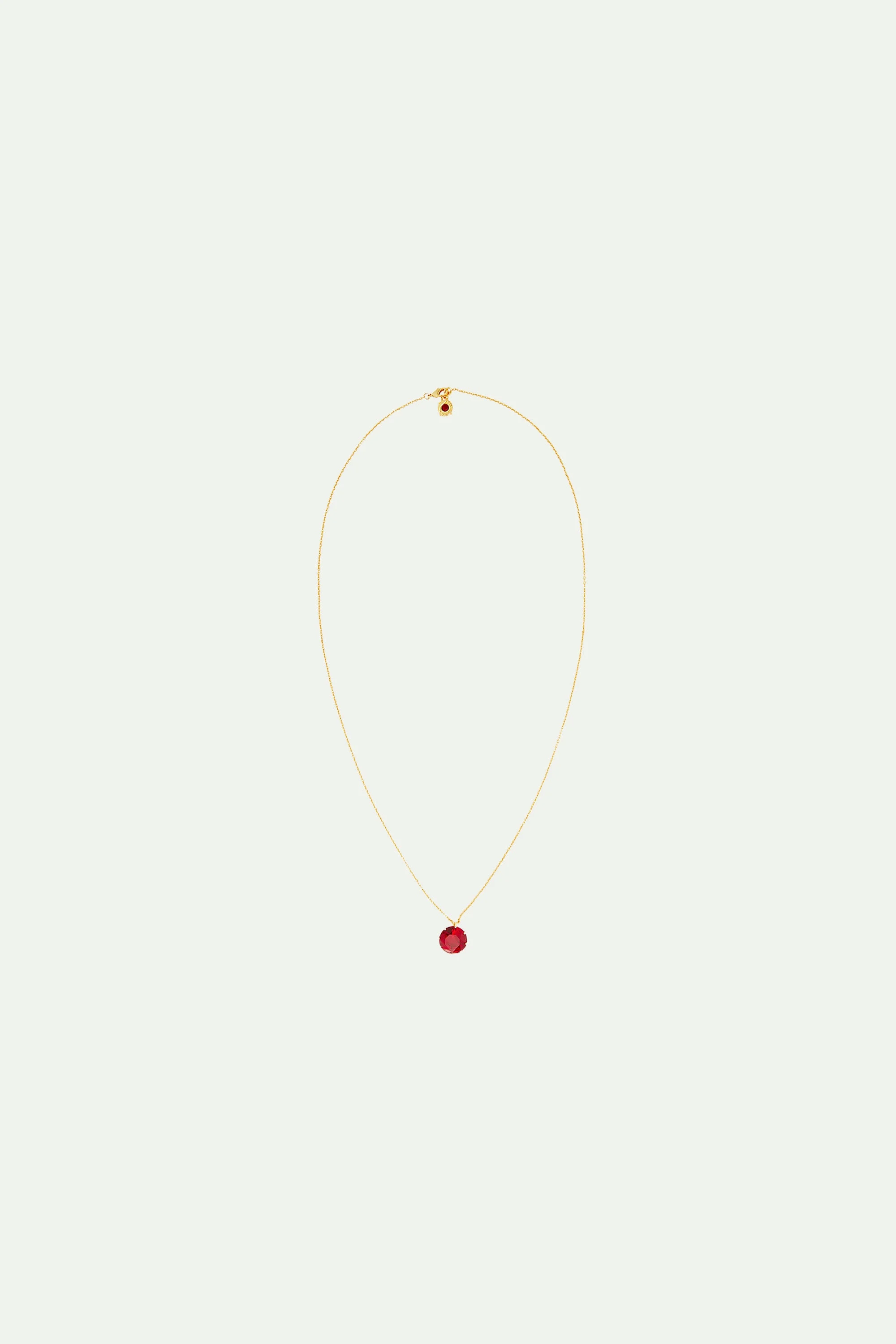 Collier sautoir pierre ronde la diamantinegrenat | Rouge