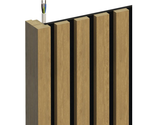 Universele afwerkstrip voor akoestische panelen Saragossa Oak 2800 x 28 x 22 mm