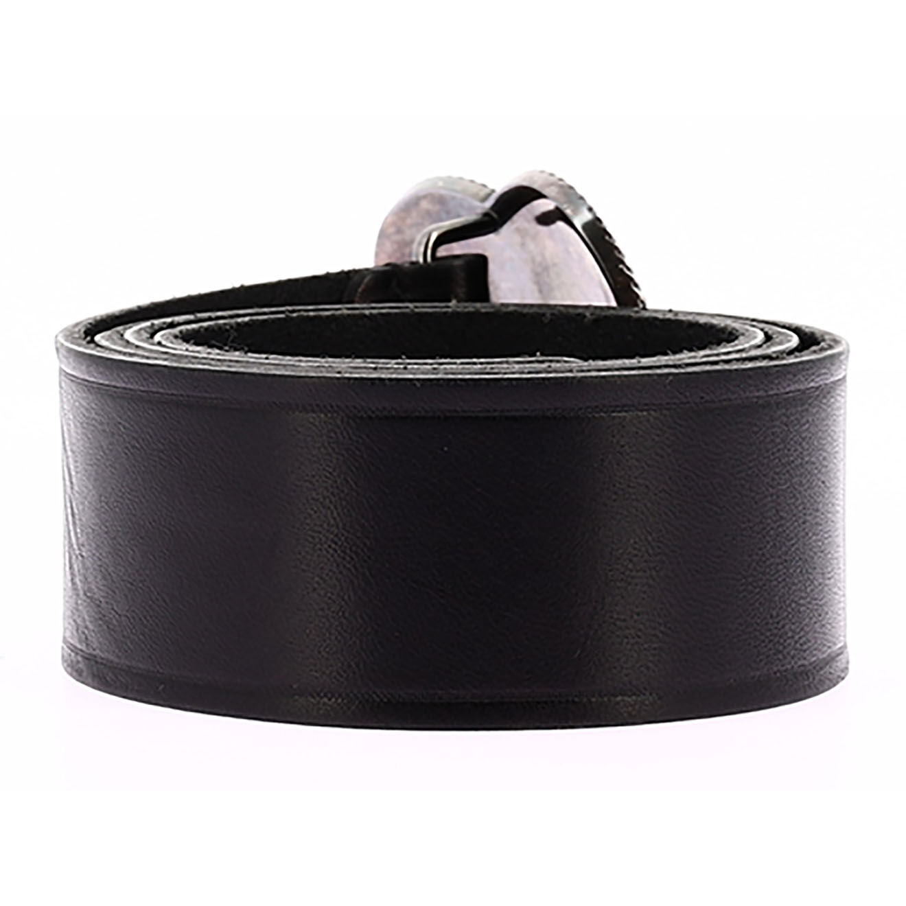 Saint Laurent Ceinture en Cuir Boucle Coeur noire - Très bon état