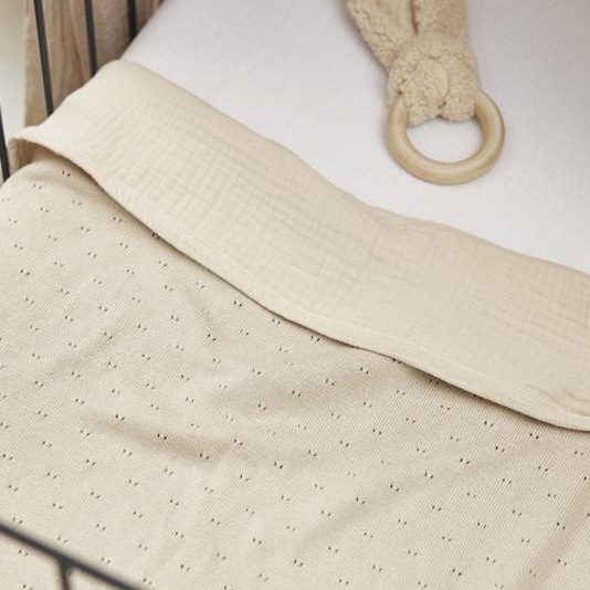 Meyco pre-washed hydrofiele wieglaken beige
