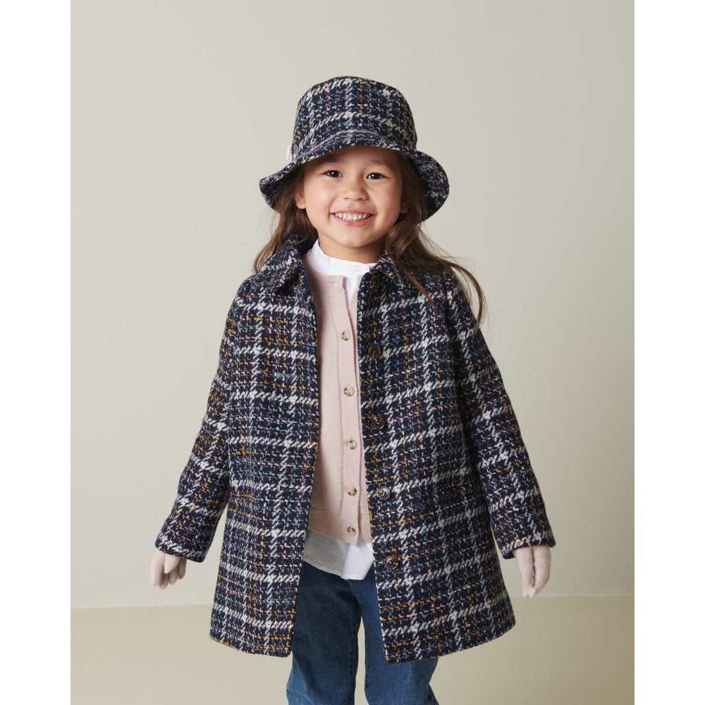 Køb MarMar Wool Glitter Navy Check Olive Jakke