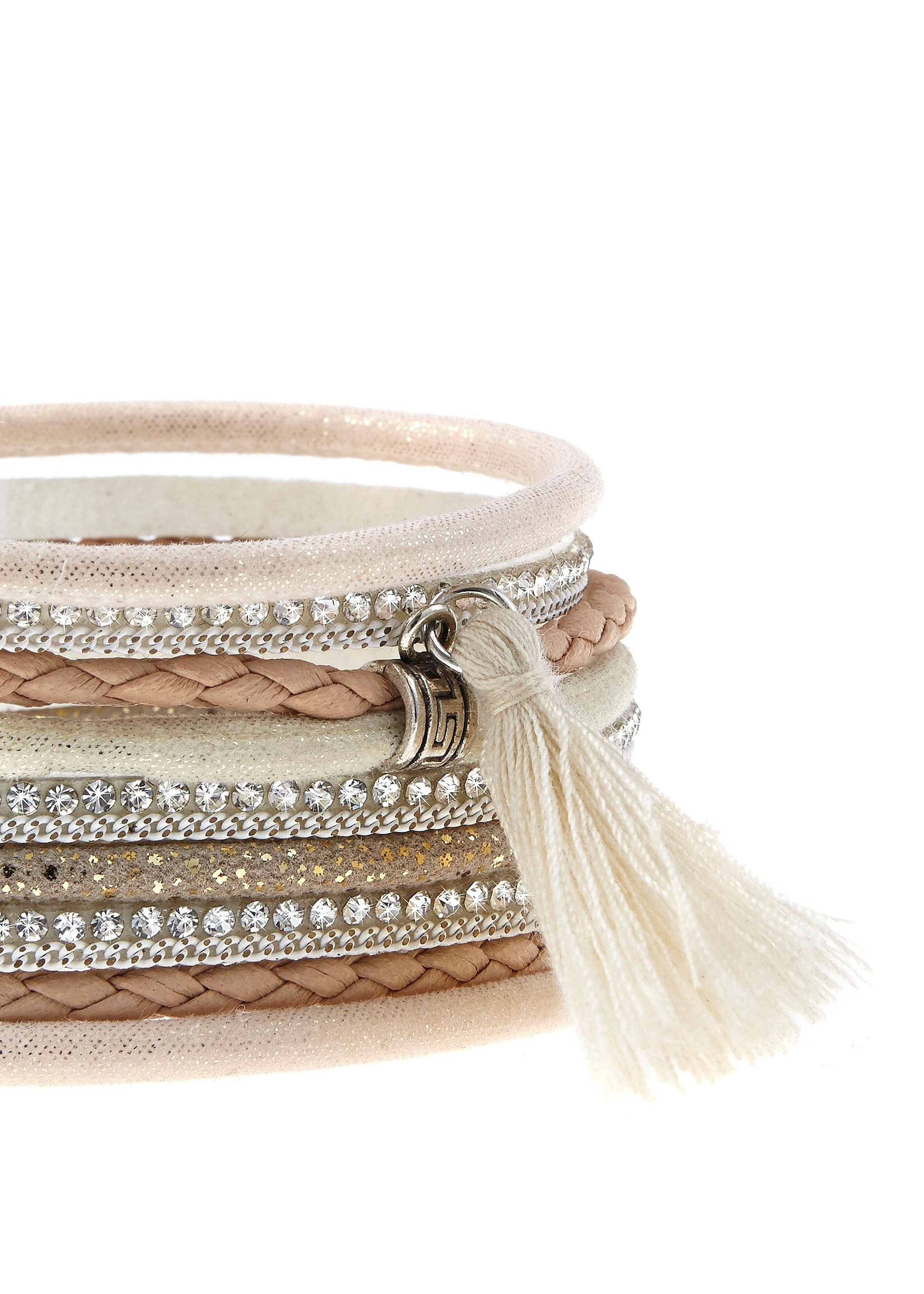 LASCANA Wickelarmband »Layer Armband mit Tassel« mit Magnetverschluss, Armschmuck