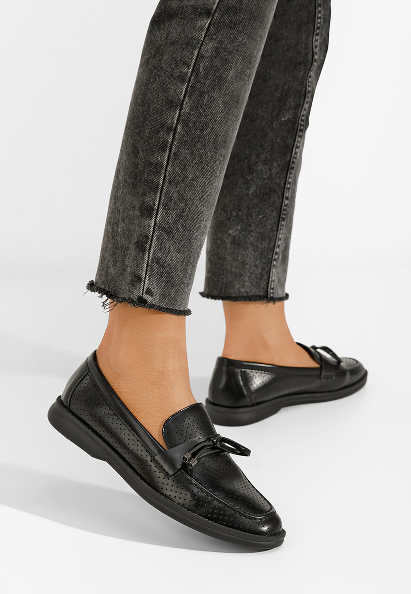 Mocassins femme noirs Morvana V3