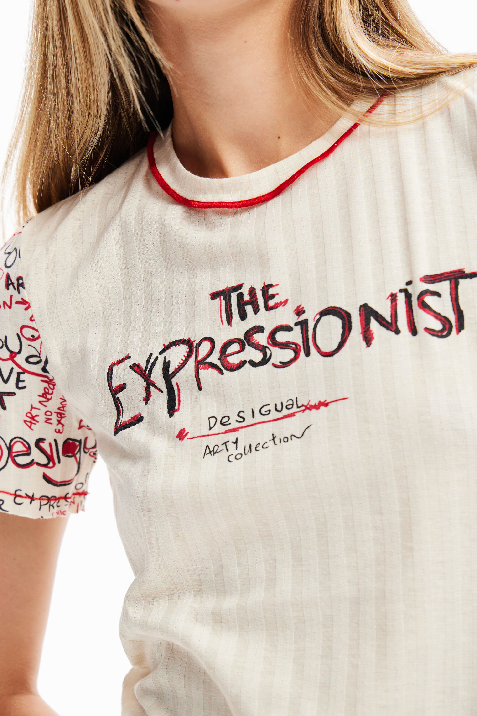 T-shirt texturé messages