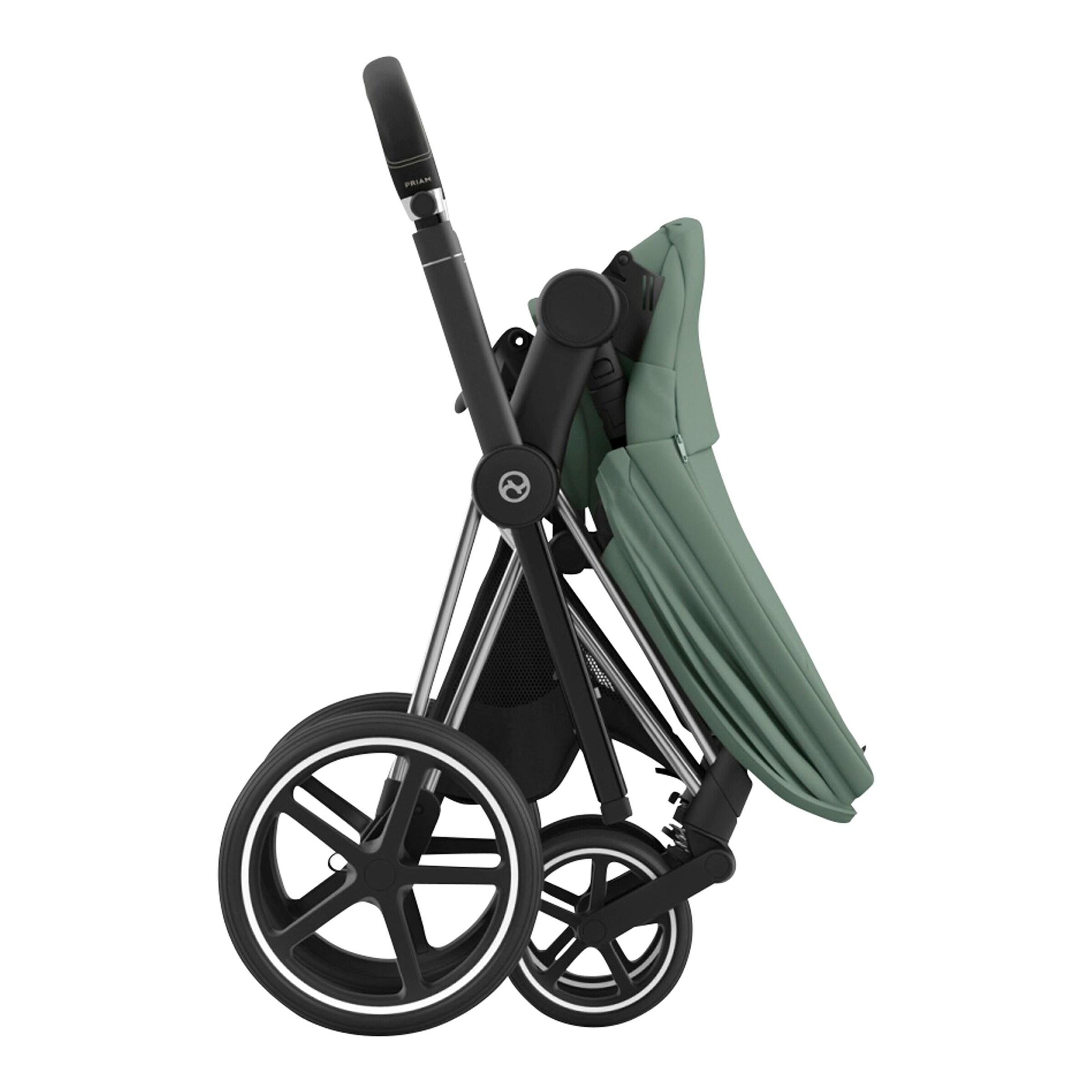 Cybex - PLATINUM Kombikinderwagen PRIAM Comfort Bundle chrome black / leaf green