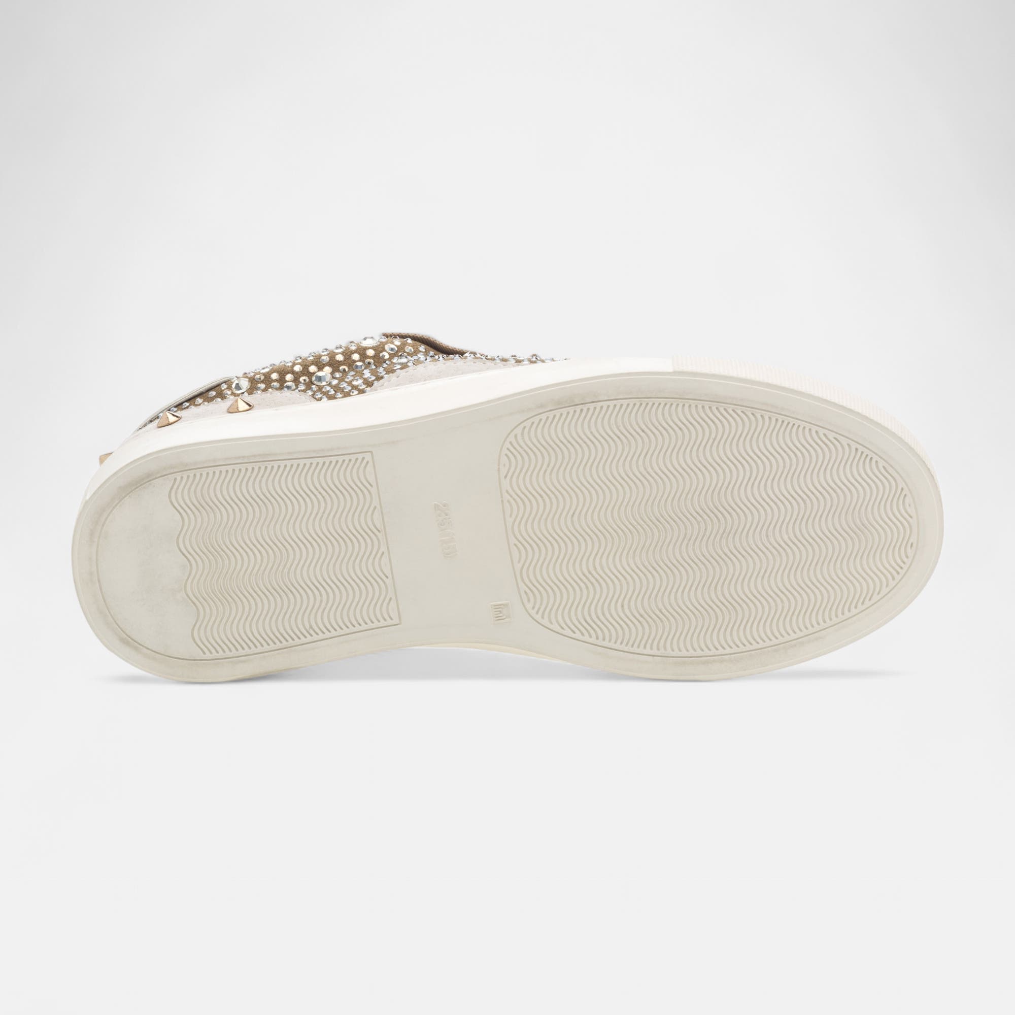 Baskets basses Femme en cuir beige
