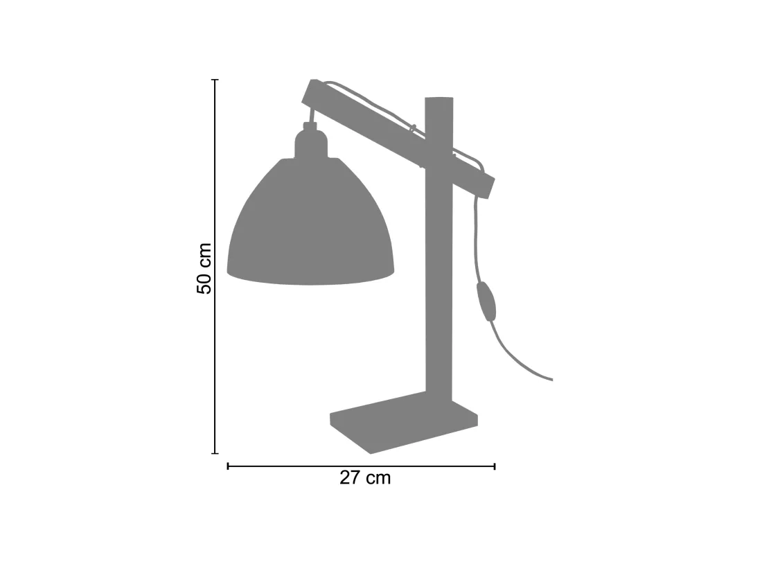 PILORI LARSEN - Lampe de bureau articulé bois blanc