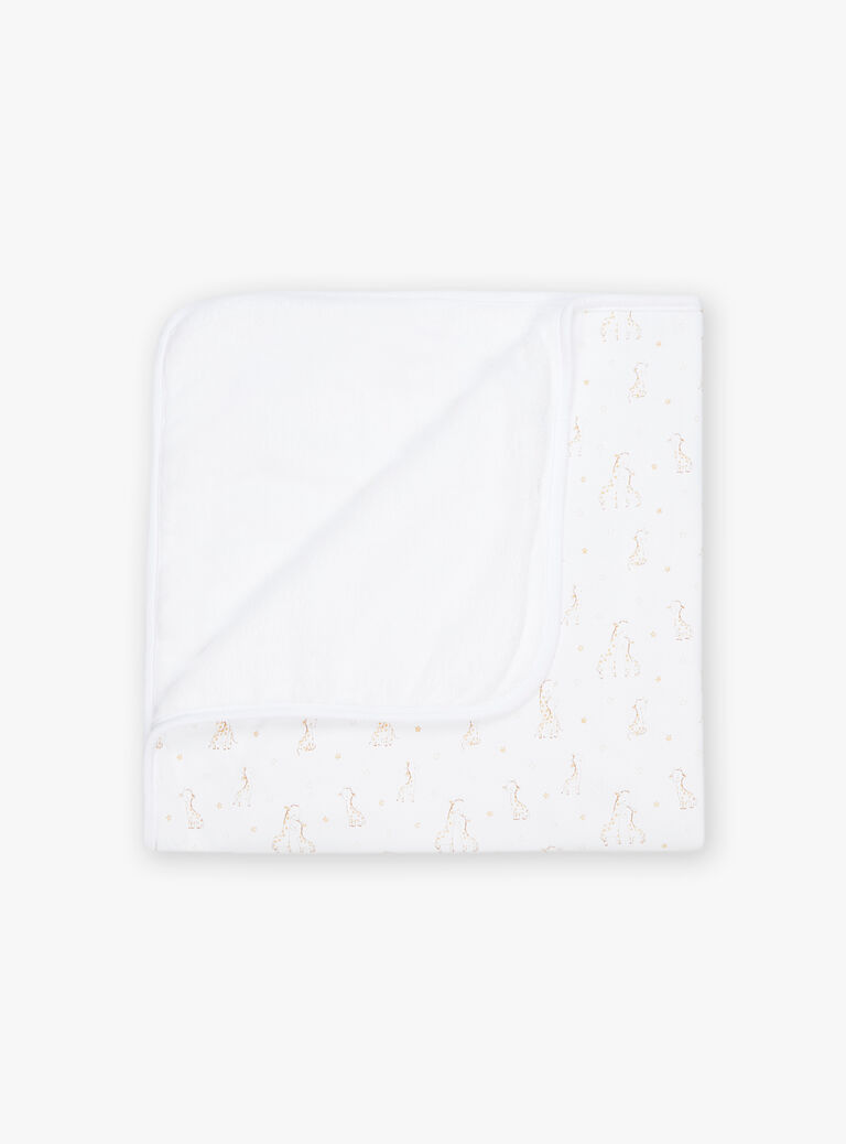 Couverture de naissance rose clair Girafe