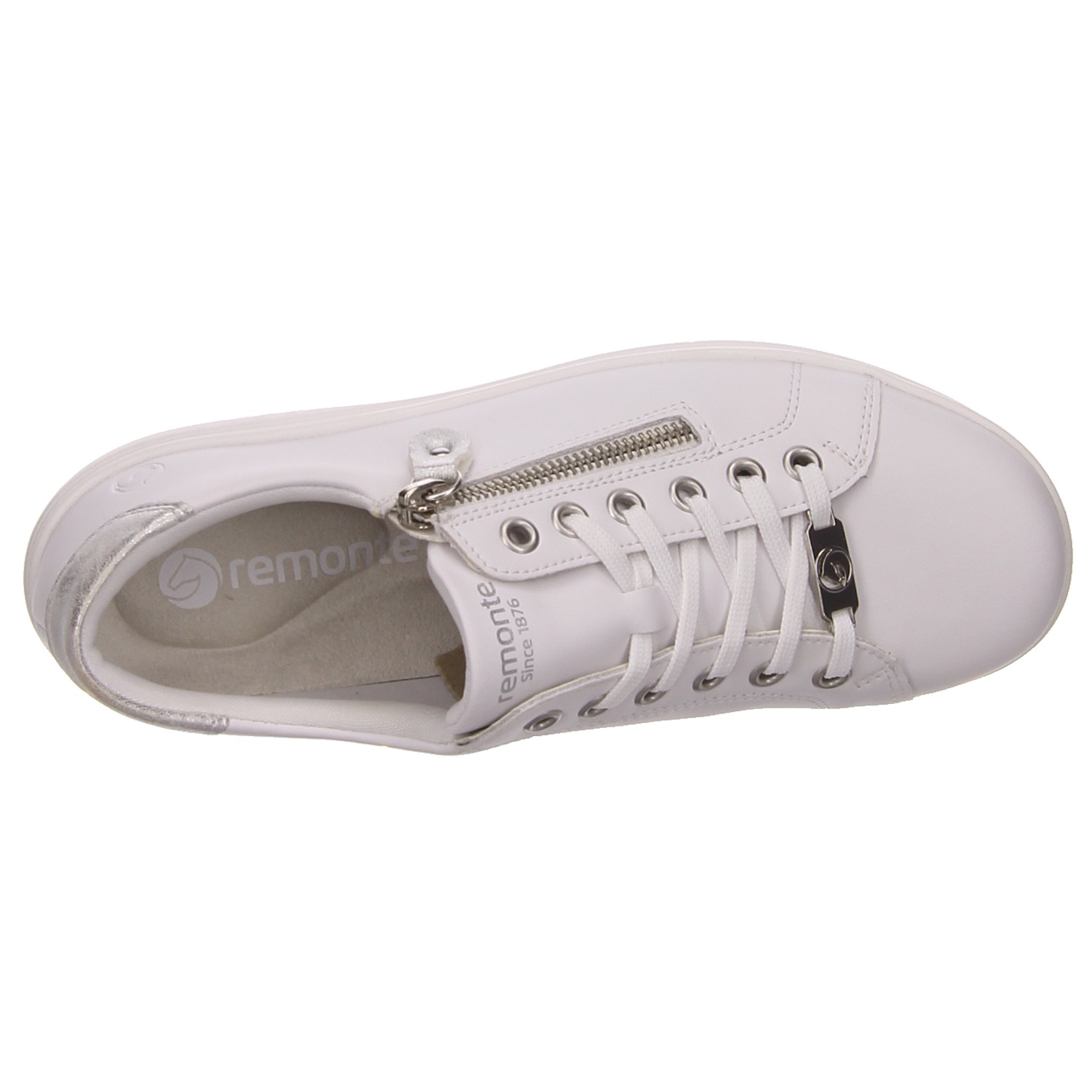 Remonte Schnürhalbschuh weiß weiss/weiss kombi