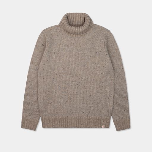 Revolution High Neck Striktrøje, Off White, M