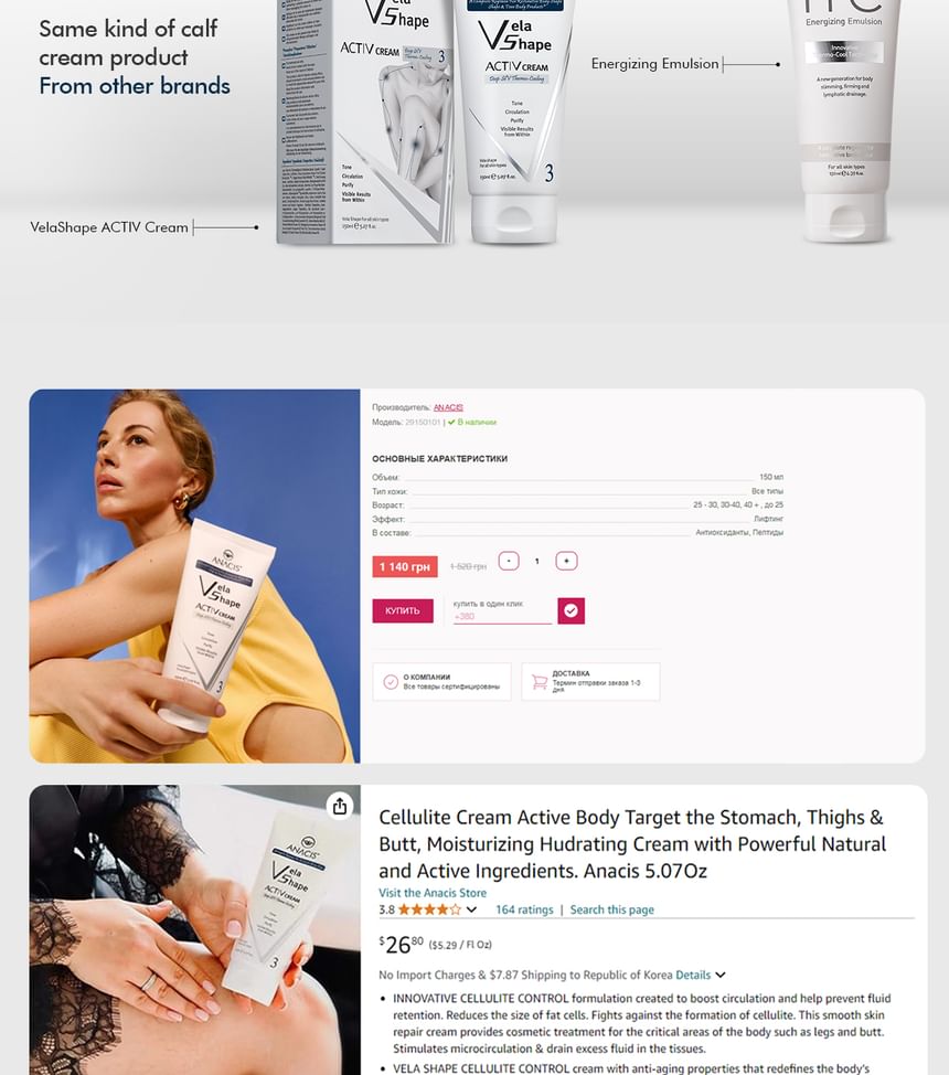 ANACIS - Vela Shape Activ Cream 150ml
