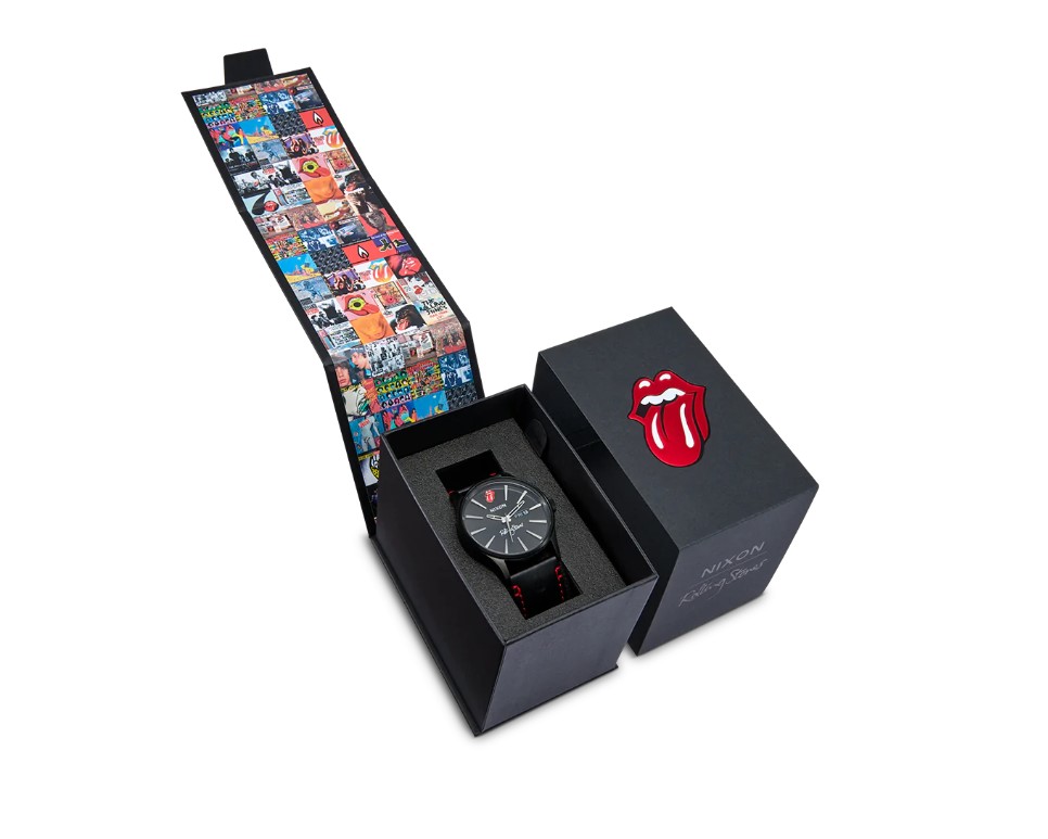 Nixon Rolling Stones Sentry Leather All Black