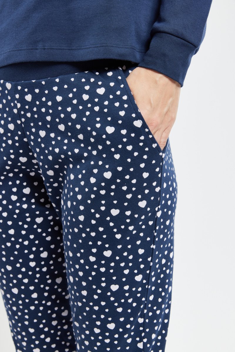 Pyjama jogging à motifs - coton épais