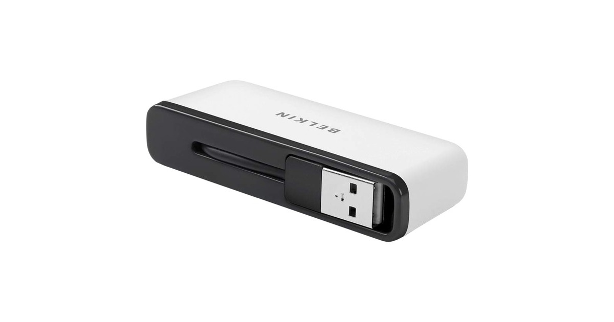 Belkin4-poorts reishub usb-hub  (Wit/zwart)