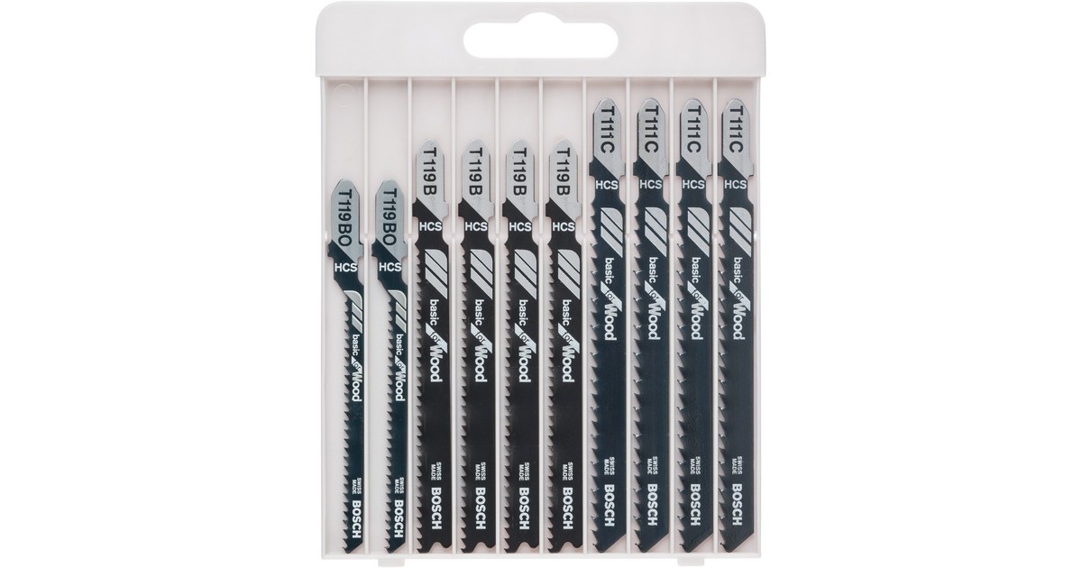 Bosch10-delige decoupeerzaagbladenset Basic for Wood
