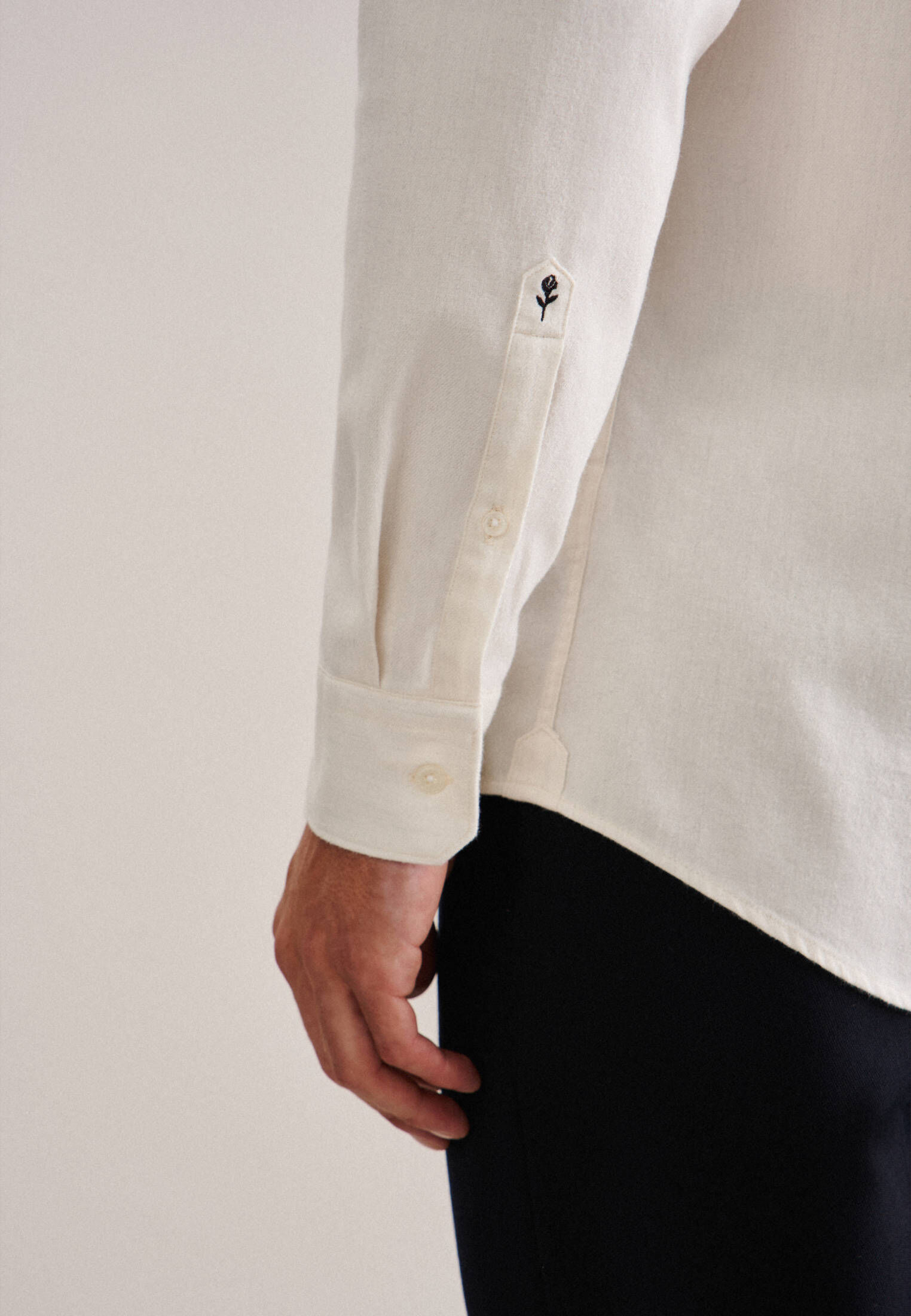 Seidensticker| Herren Casual Hemd Schwarze Rose