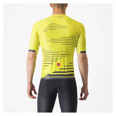 Maillot Manches Courtes Castelli Climber's 4.0 Jaune/Bleu