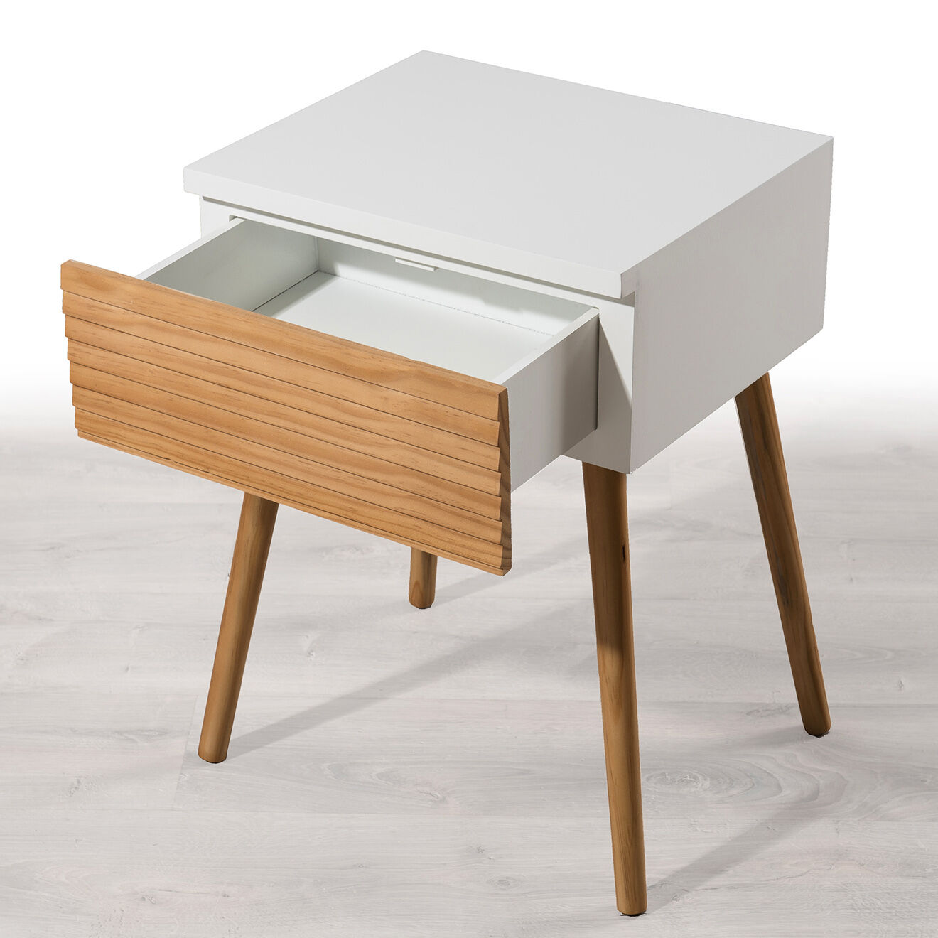 Macabane Table de chevet 1 tiroir Pedro bois - 40x34x56 cm