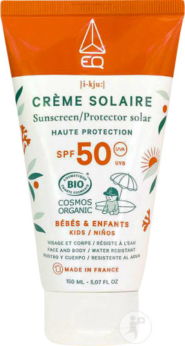 EQ Love Crème Solaire Bébé Et Enfants IP50 Visage Et Corps Bio Tube 150ml