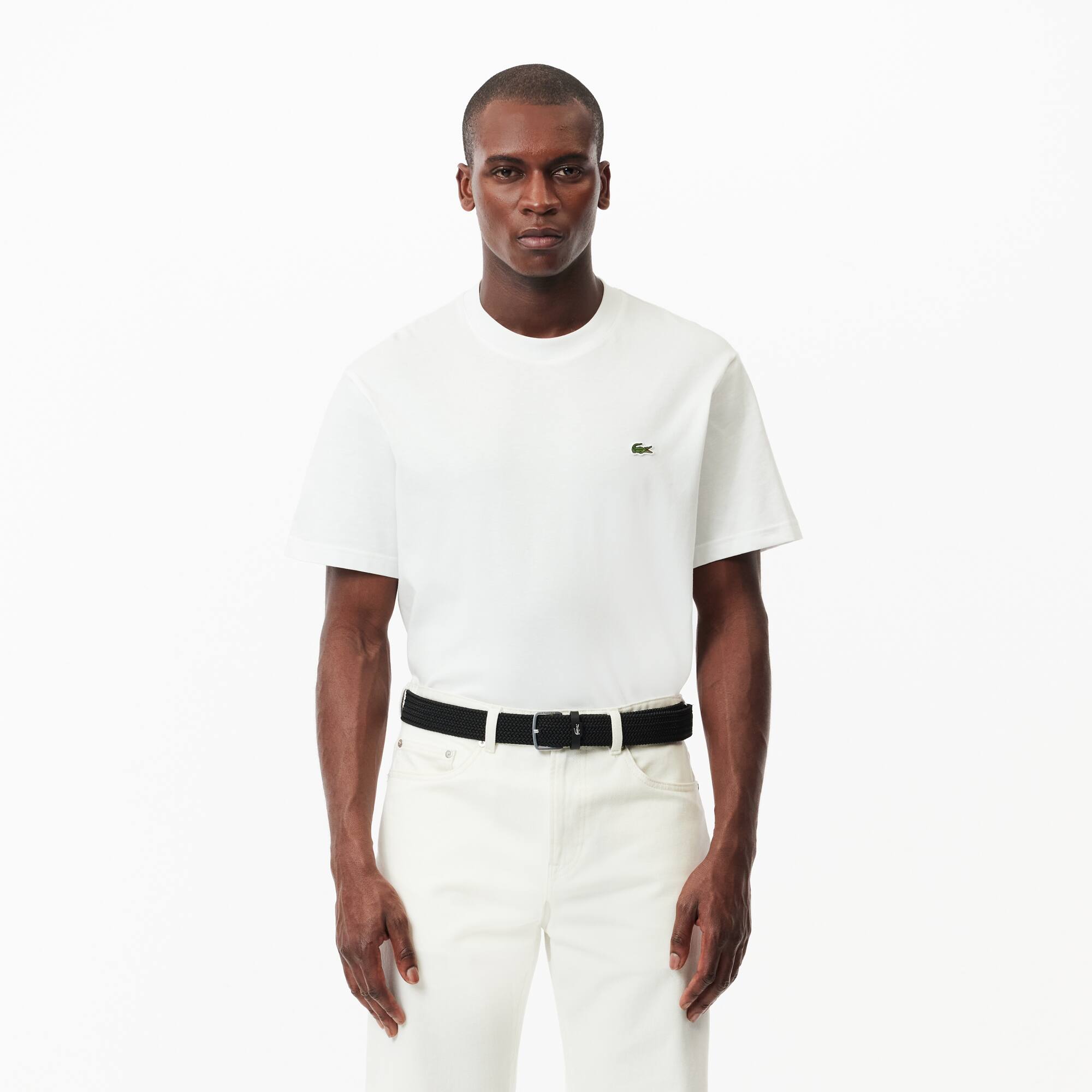Elastischer Flecht-Gürtel Gürtel - Schwarz - Lacoste - Herren