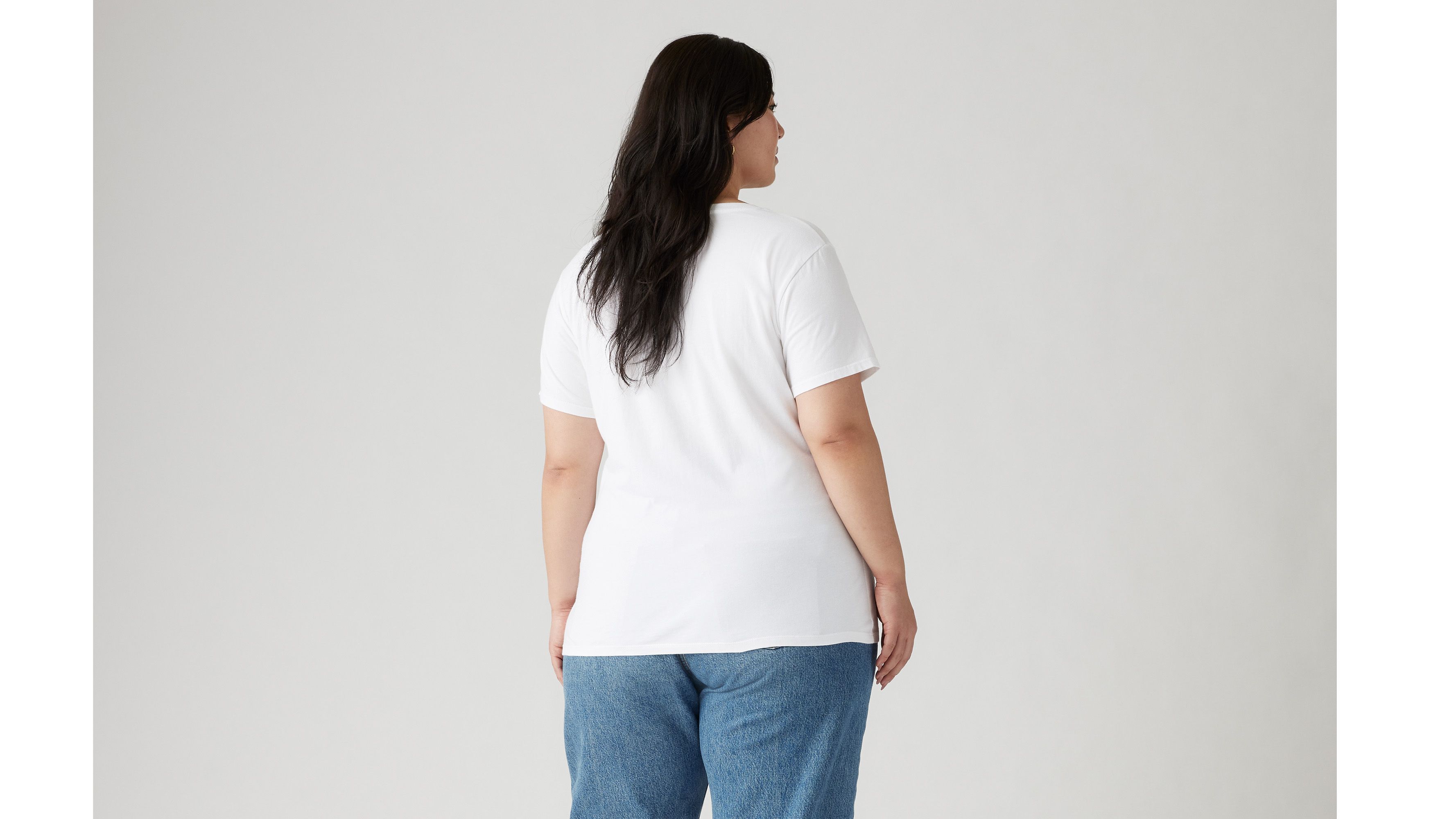 T-shirt Perfect logo (grandes tailles) - Plus Batwing White - Blanc