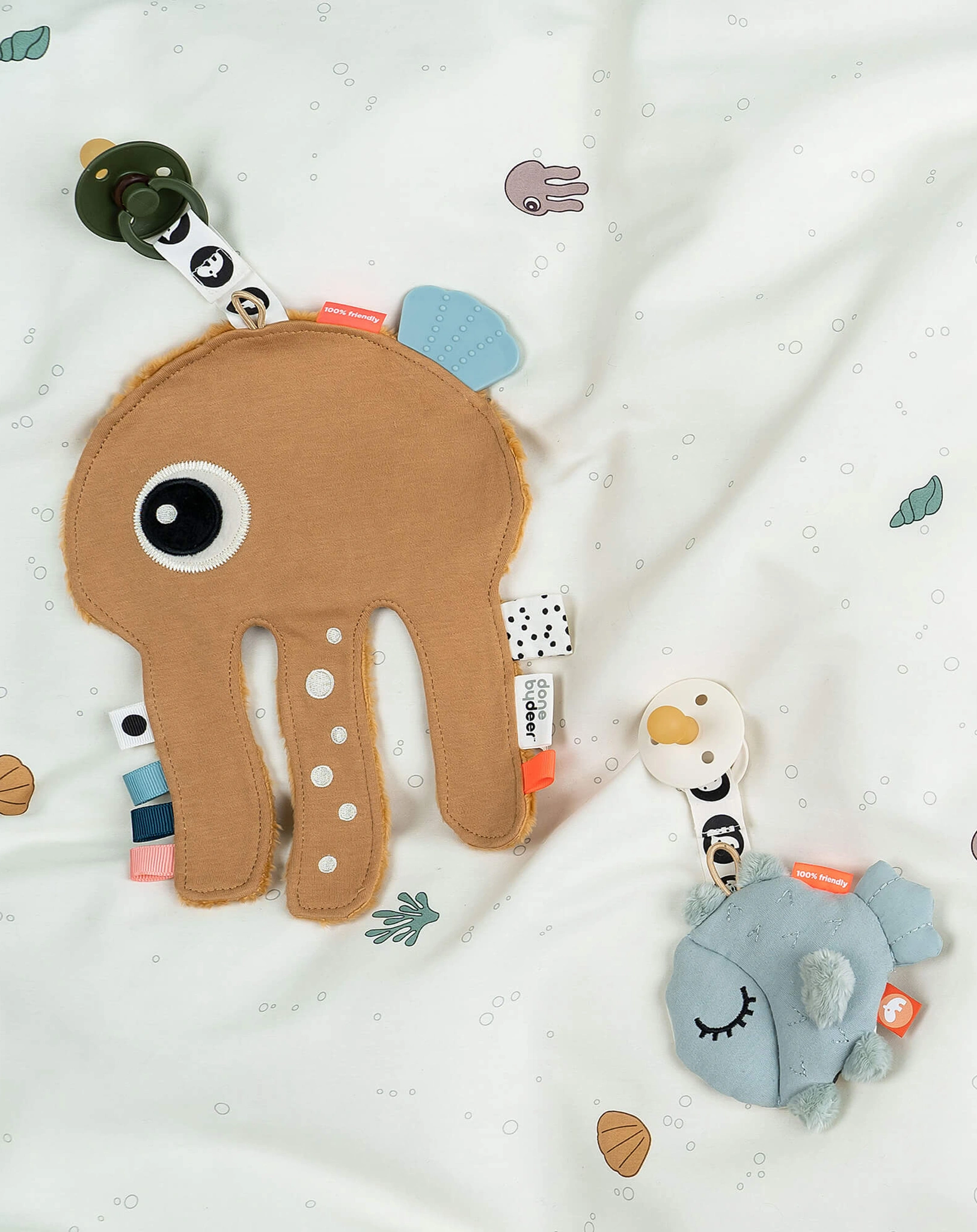Schmusetuch COZY FRIEND - JELLY (18x26,5) in senfgelb