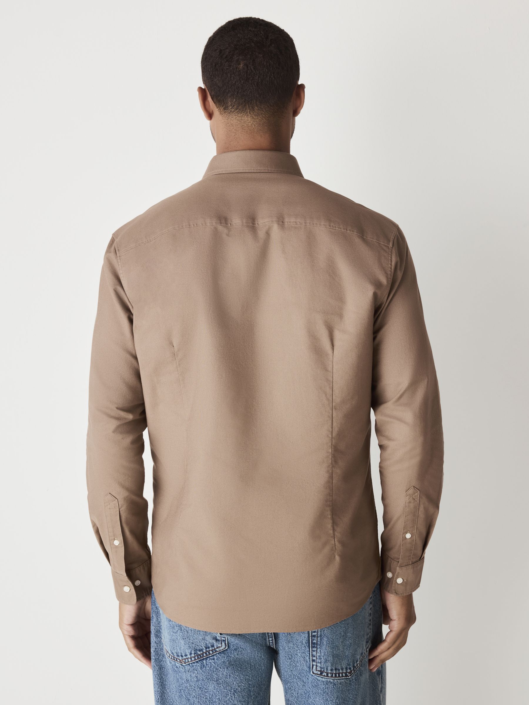 Pastel geel naturel - Slim Fit - Oxford-hemd met lange mouwen