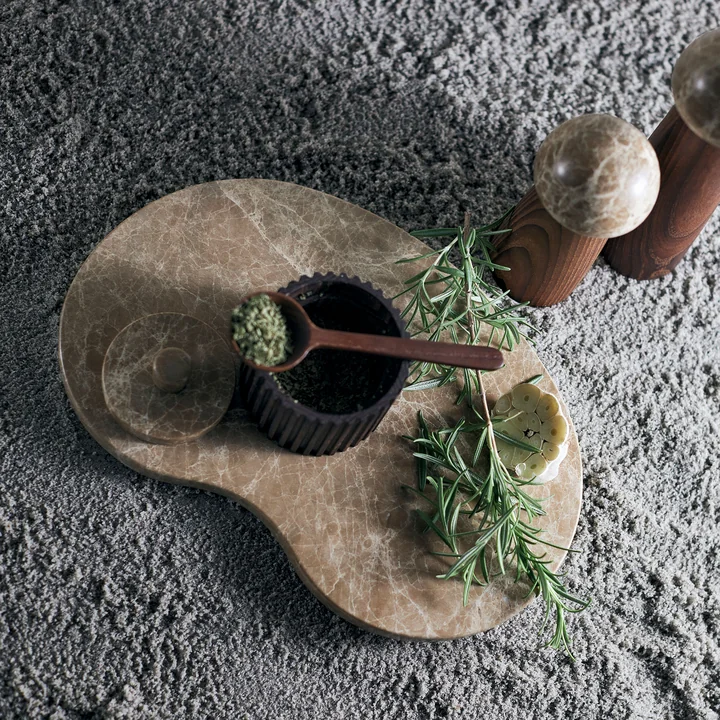 Muubs - Suji Tapas Servierbrett, 40 x 23 cm, sand