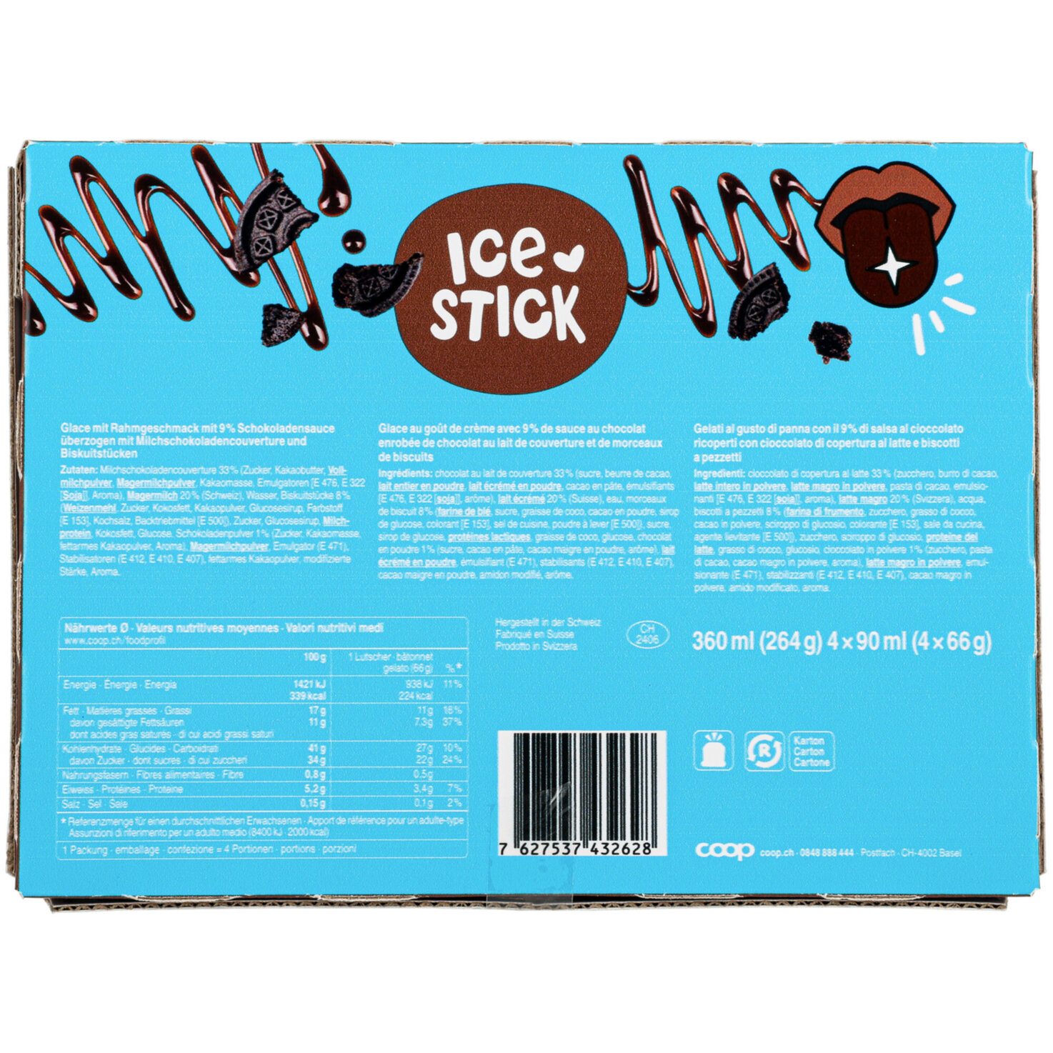 Cookie Cacoa Stick 4x90ml