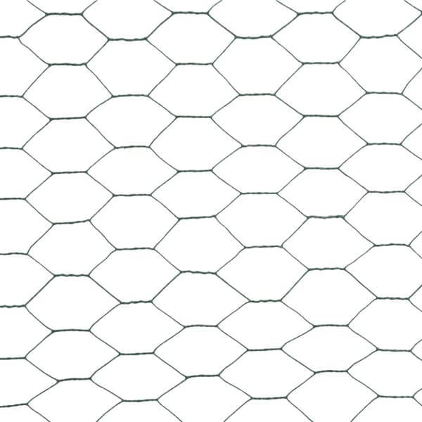 vidaXL Trådgjerde kylling stål med PVC-belegg 25x1,2 m grønn