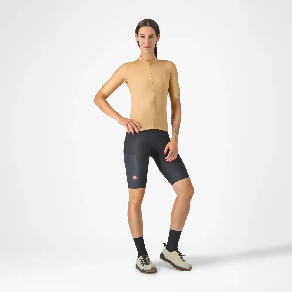 Castelli Unlimited Fietsshirt Korte Mouwen Bruin Dames