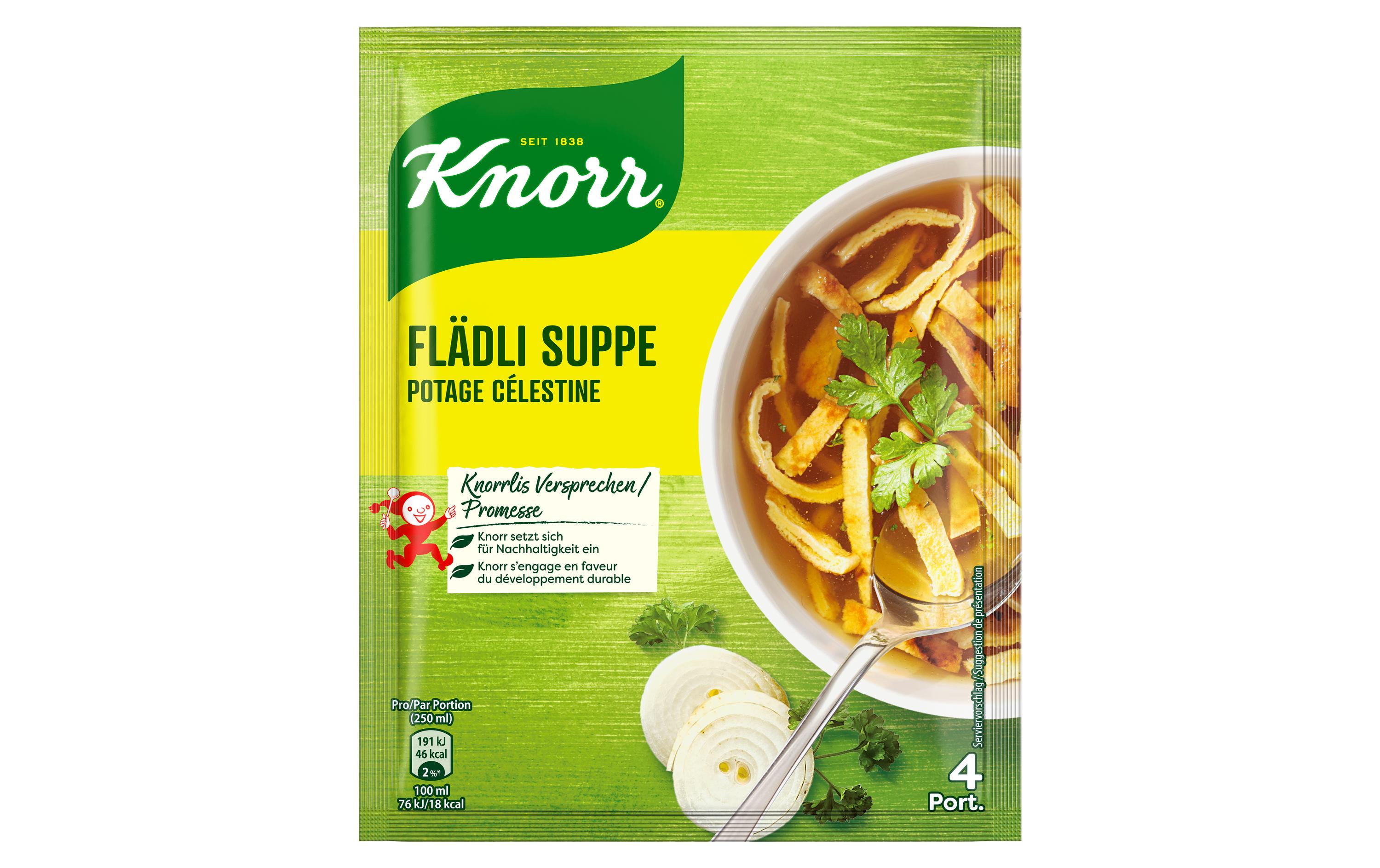 Flädli-Suppe 4 PortionenFrittatensuppe
