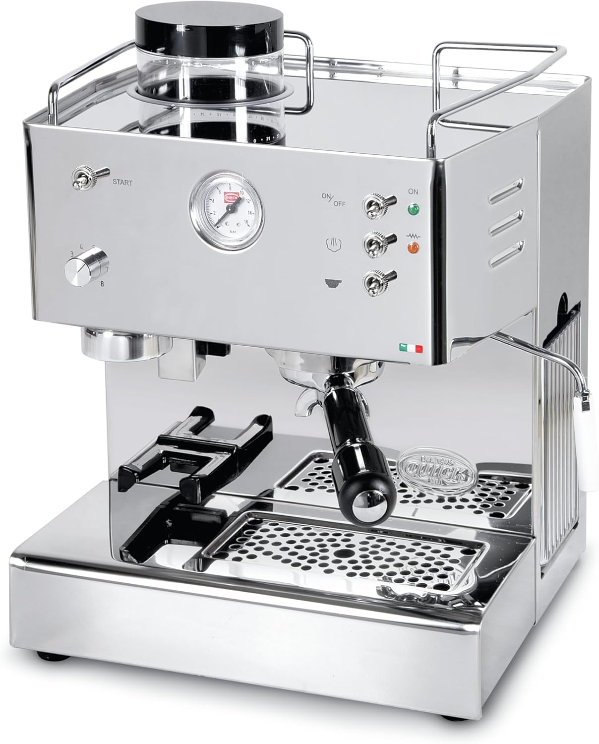 QuickMill Pegaso mit Mahlwerk edelstahl